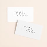 "Urban" - Place Cards in Onyx by Lori Wemple - Front with Free Guest Printing