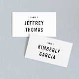 "Open Bar" - Place Cards in Tuxedo by Jennifer Lew - Front with Free Guest Printing