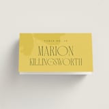 "Bloom" - Place Cards in Caribbean Citrus by Morgan Kendall - Folded with Free Guest Printing