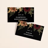 "Falling In Love" - Place Cards in Harvest by Susan Moyal - Front with Free Guest Printing