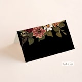 "Falling In Love" - Place Cards in Harvest by Susan Moyal - Folded Back of Card