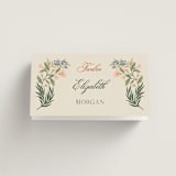"Garden Heirloom" - Place Cards in Garden by Elly - Folded with Free Guest Printing