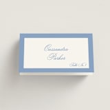 "Constance" - Place Cards in Sky by Robert and Stella - Folded with Free Guest Printing