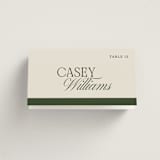 "Literary" - Place Cards in Moss by Kelly Watkins - Folded with Free Guest Printing