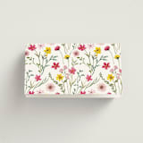 "Wildflower Wreath" - Place Cards in Peony by Yaling Hou Suzuki - Folded Back of Card