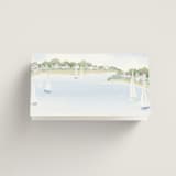 "Bristol" - Place Cards in Aqua by Jennifer Wick - Blank Front