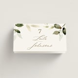 "Lovely" - Place Cards in Moss by Petra Kern - Folded with Free Guest Printing
