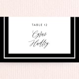 "Ribbon Border" - Place Cards in Tuxedo by Jill Means - Detail