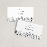 "Love In The City" - Place Cards in Pearl by Shiny Penny Studio - Front with Free Guest Printing