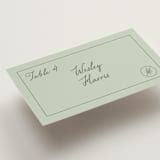 "Olive" - Place Cards in Mint by Sherley Ferreira - Detail