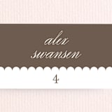 "Sweet scallop" - Place Cards in Taupe by Annie Clark - Detail