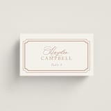 "Avery" - Place Cards in Dusty Pink by Jennifer Postorino - Front with Free Guest Printing