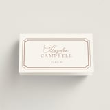 "Avery" - Place Cards in Dusty Pink by Jennifer Postorino - Folded with Free Guest Printing