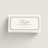 "Avery" - Place Cards in Sage by Jennifer Postorino - Folded with Free Guest Printing