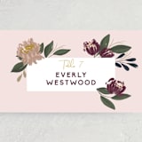 "Wild Peonies" - Place Cards in Blush by Cindy Reynolds - Detail