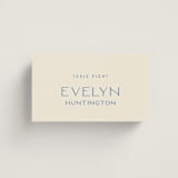 "Brooklyn" - Place Cards in Cerulean by Ellen Schlegelmilch - Front with Free Guest Printing