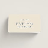 "Brooklyn" - Place Cards in Cerulean by Ellen Schlegelmilch - Folded with Free Guest Printing