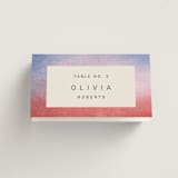 "At Dusk" - Place Cards in Sunset by Sumak Studio - Folded with Free Guest Printing