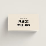 "Spin" - Place Cards in Cream by Pixel and Hank - Folded with Free Guest Printing