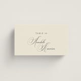 "Wonderful Tonight" - Place Cards in Oreo Creme by Design Lotus - Front with Free Guest Printing