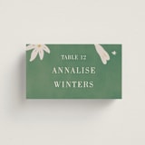 "Friendly Flowers" - Place Cards in Emerald by Ani Somi - Front with Free Guest Printing