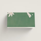 "Friendly Flowers" - Place Cards in Emerald by Ani Somi - Blank front