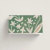 "Friendly Flowers" - Place Cards in Emerald by Ani Somi - Folded Back of Card