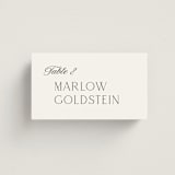 "Classic Chic" - Place Cards in Pearl by Shirley Lin Schneider - Front with Free Guest Printing