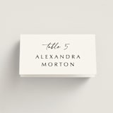 "Belle Romance" - Place Cards in Onyx by Katherine Moynagh - Folded with Free Guest Printing