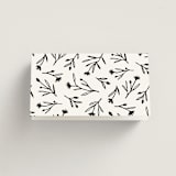"Belle Romance" - Place Cards in Onyx by Katherine Moynagh - Folded Back of Card
