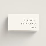 "graceful" - Place Cards in Onyx by Jennifer Postorino - Folded with Free Guest Printing