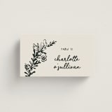 "Botanical Crest" - Place Cards in Ink by Kelly Watkins - Front with Free Guest Printing