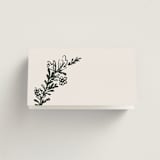 "Botanical Crest" - Place Cards in Ink by Kelly Watkins - Blank front