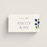 "Blue Bells" - Place Cards in Cornflower by Mere Paper - Front with Free Guest Printing