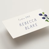 "Blue Bells" - Place Cards in Cornflower by Mere Paper - Detail