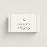 "Dotted Classic" - Place Cards in Hydrangea by Carolyn MacLaren - Front with Free Guest Printing