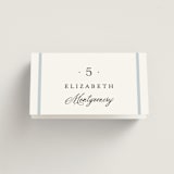 "Dotted Classic" - Place Cards in Hydrangea by Carolyn MacLaren - Folded with Free Guest Printing