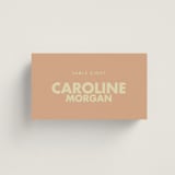 "Sienna" - Place Cards in Salmon by Ellen Schlegelmilch - Front with Free Guest Printing