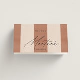"Trois" - Place Cards in Almond by Blustery August - Folded with Free Guest Printing