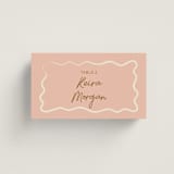 "Handwritten Letter" - Place Cards in Butterscotch by Helena Vitto - Front with Free Guest Printing