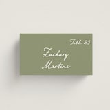 "Handwritten" - Place Cards in Moss by Cass Loh - Front
