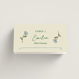 "The Pairfect" - Place Cards in Waterlily by Helena Vitto - Folded with Free Guest Printing