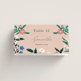 "Le Jardin" - Place Cards in Petal by Elly - Folded with Free Guest Printing