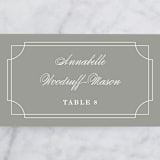 "Framed Details" - Place Cards in Pebble by Kimberly FitzSimons - Detail