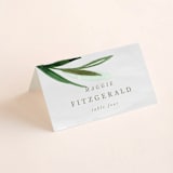 "Botanical Frame" - Place Cards in Fern by Kate Ahn - Folded with Free Guest Printing