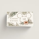 "Disney's Mickey Mouse Tropical Frame" - Place Cards in Earth by Shiny Penny Studio - Folded with Free Guest Printing