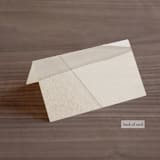 "Gossamer" - Place Cards in Sandstone by Kate Ahn - Folded Back of Card