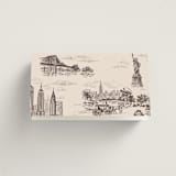 "New York Toile" - Place Cards in Antique by Jenna Holcomb - Folded Back of Card