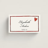 "Two Hearts" - Place Cards in Lily by Pati Cascino - Front