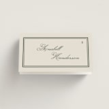 "Emerson" - Place Cards in Evergreen by Kelly Watkins - Folded with Free Guest Printing